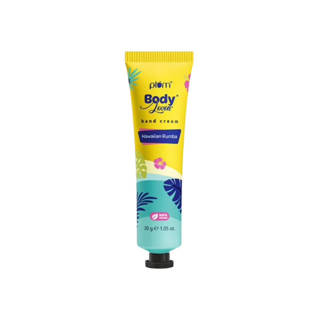 Tube of plum Body Lotion Hawaiian Rumba on a white background
