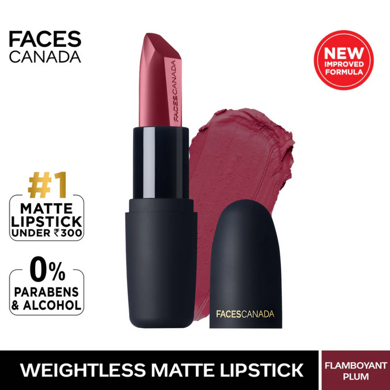 Faces Canada Weightless Matte Finish Lipstick - Flamboyant Plum 12