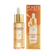 Pond's Bright Beauty serum bottle and packaging on a white background