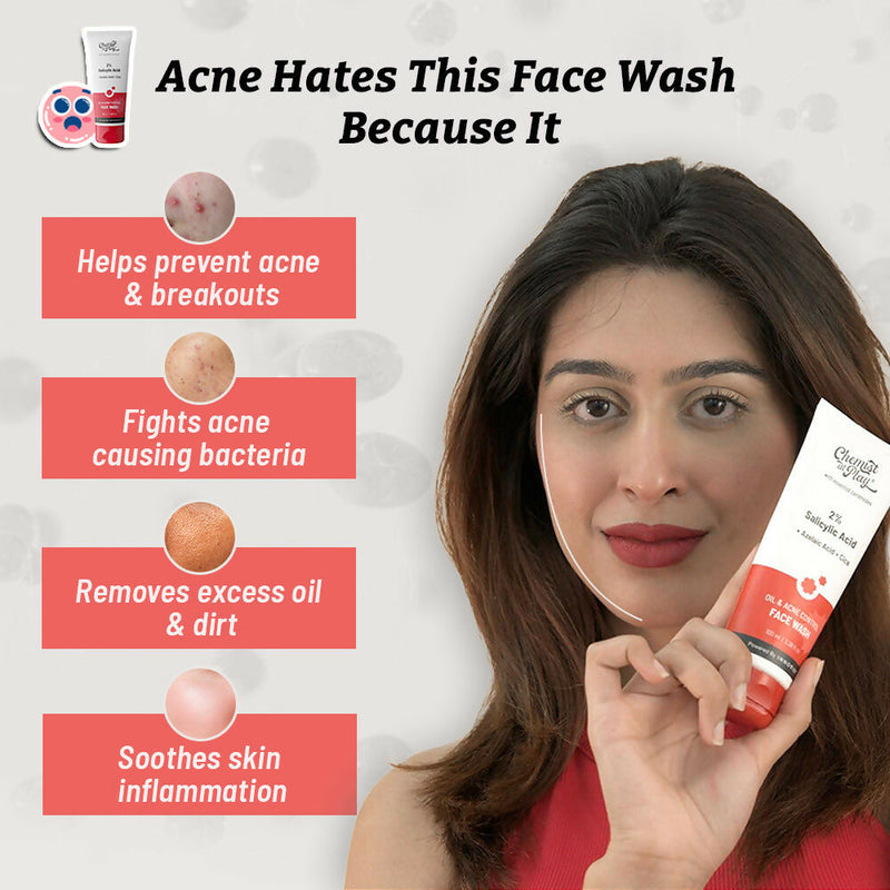 Chemist At Play Acne Control Regime with Salicylic Acid Face Wash + Moisturizer Combo