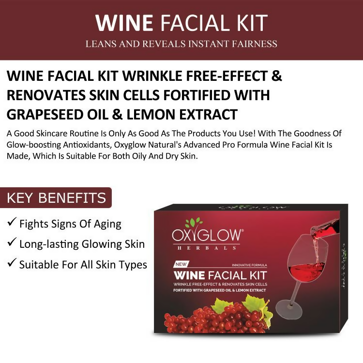 Oxyglow Herbals Wine Facial Kit