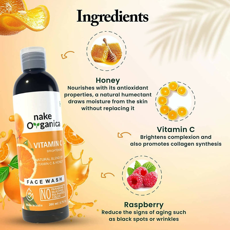 Nake Organica Vitamin C Brightening Face Wash