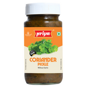Jar of Priya Coriander Pickle on a white background