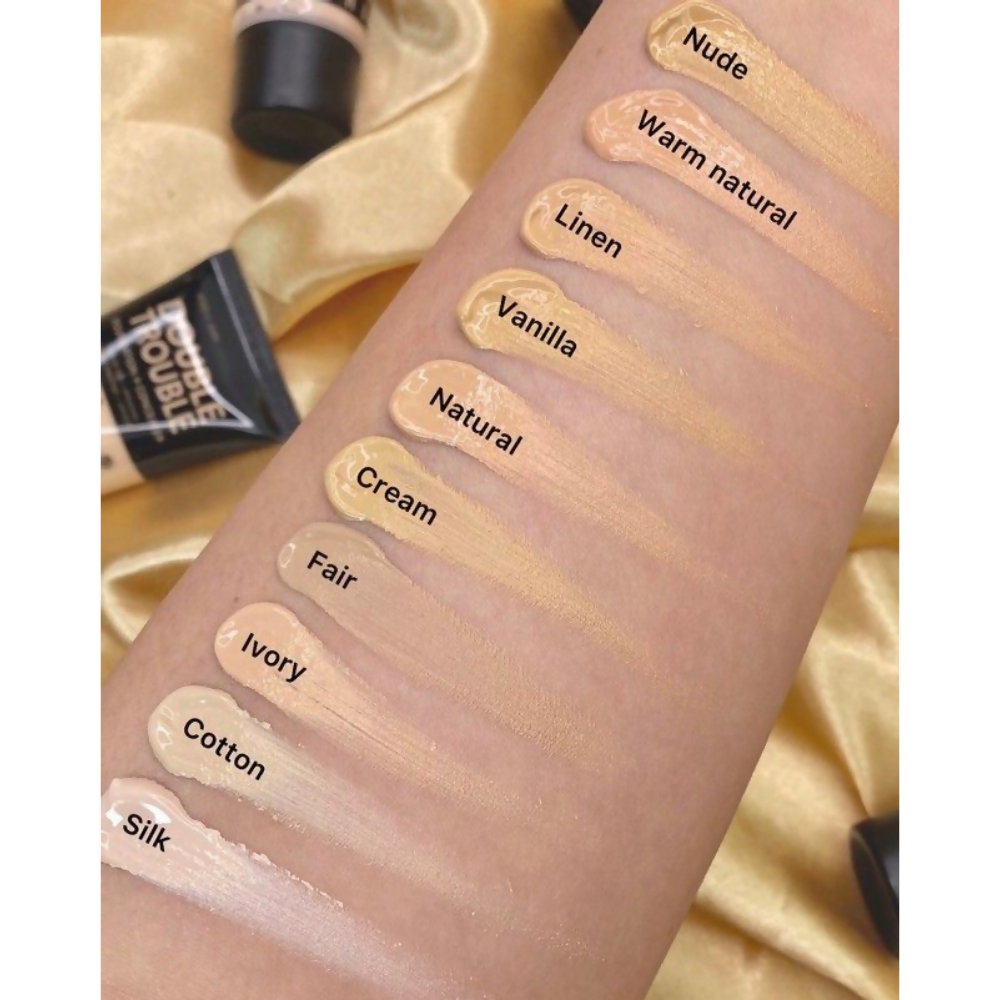Rude Cosmetics Double Trouble Foundation + Concealer - Linen 08