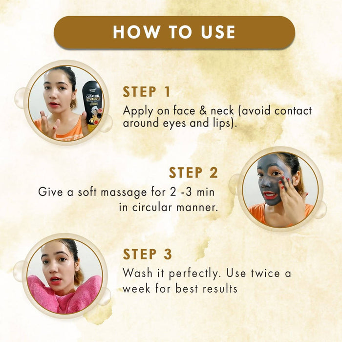 Wow Skin Science Charcoal & Hyaluronic Acid Detox Face Scrub