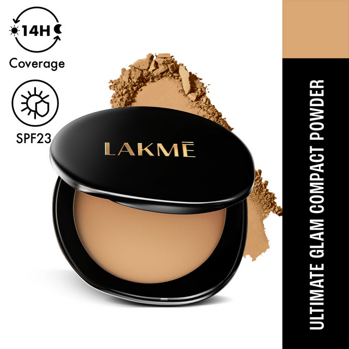 Lakme Ultimate Glam Compact, Skin Lightening Compact Powder - Beige Honey 05