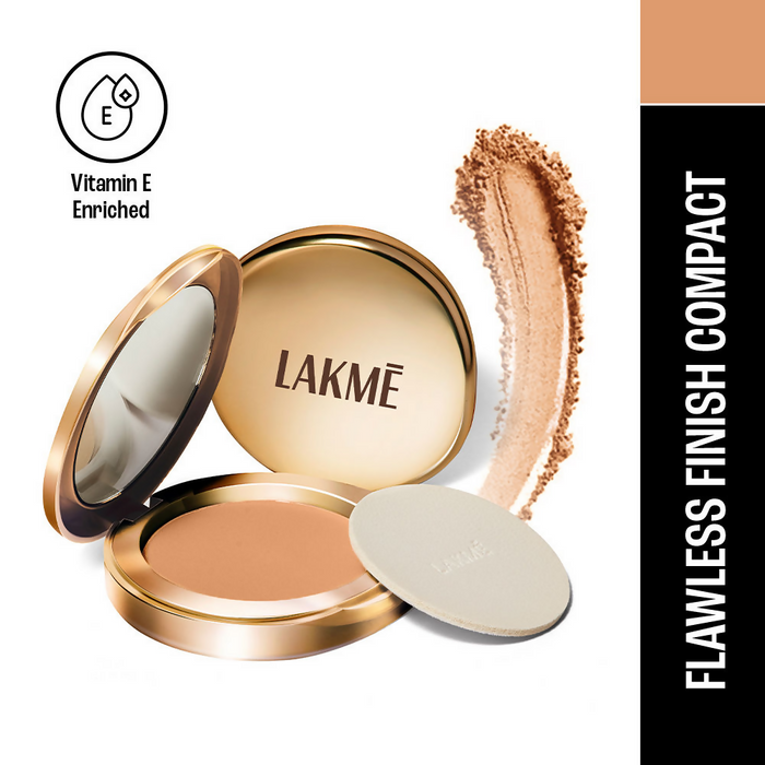 Lakme 9 To 5 Powerplay Matte Compact - Almond