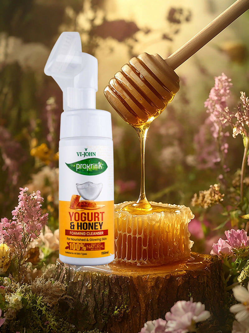 VI-JOHN Prakritik Yogurt & Honey geling Face wash Restores glow, Made With 100% Natural Bio Actives