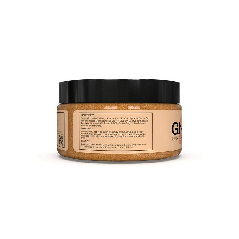 Ghar Soaps Magic Scrub Sandalwood and Saffron Suitaible For all Skin