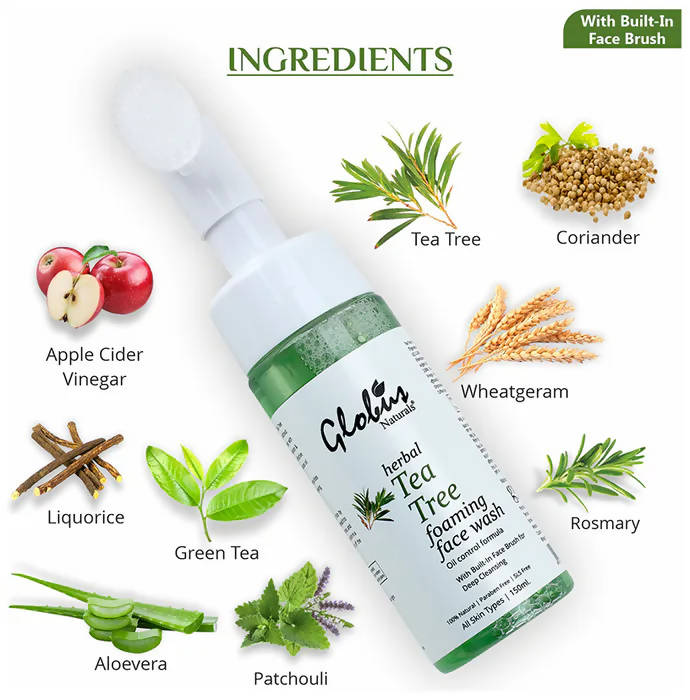 Globus Naturals Tea Tree Foaming Face Wash