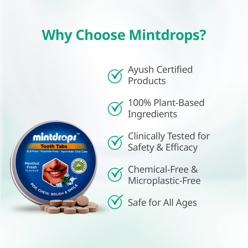 Mintdrops Premium Tooth Tabs - Menthol Fresh Flavour