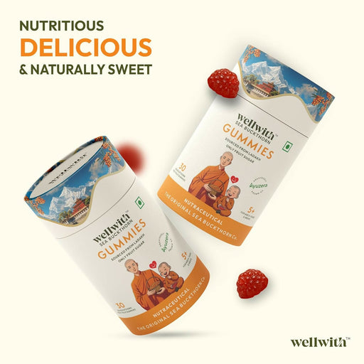 Wellwith Sea buckthorn Vitamin C Rich, multivitamin supplement, Immunity Gummies