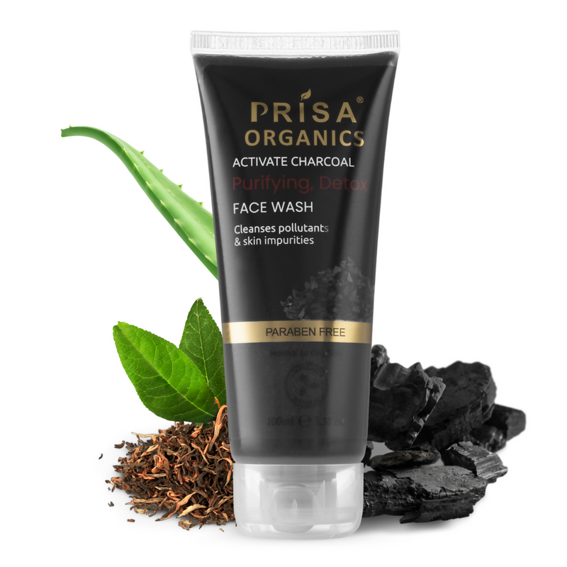 Prisa Organics Activated Charcoal Purifying Face Wash
