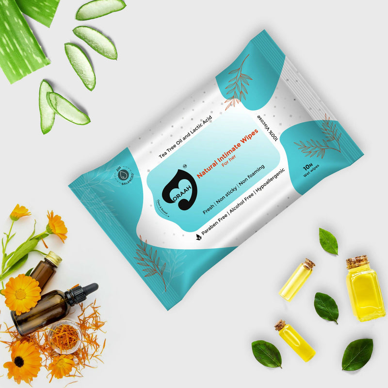 Oraah PCOS PCOD Care Combo (Kahwa Tea, Hair Removal Cream & Intimate Wipes)