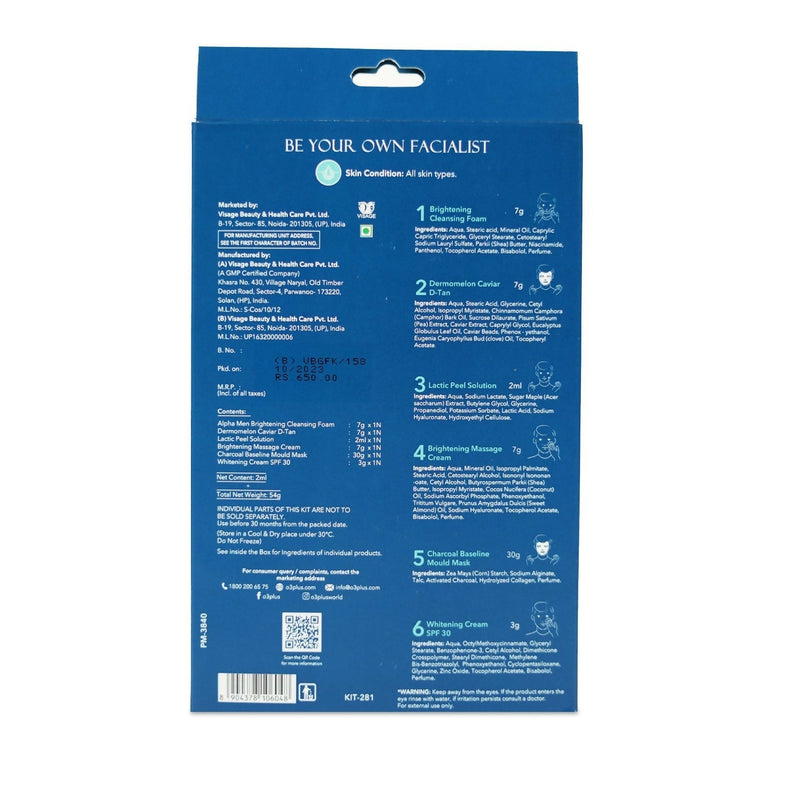 Professional O3+ Alpha Men Bright Groom Facial Kit