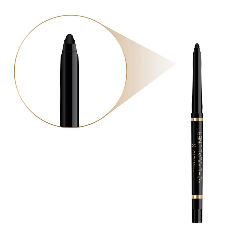 Max Factor Kohl Kajal Liner Automatic Pencil 001 Black | Smudge-Proof | Long-Lasting | Intense Color | Easy Application