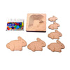 Kraftsman Stack Up Puzzles/ Layered Puzzle Bunny Shape For Kids | Color Kit Included | 6 Pieces Puzzle