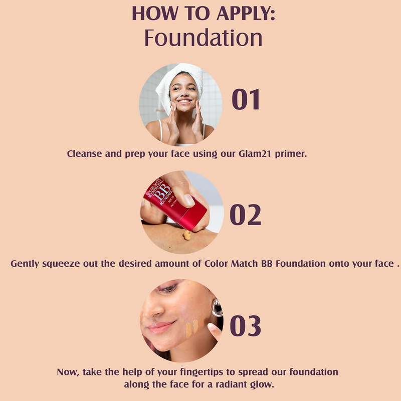 Glam21 Color Match BB Foundation SPF15 - 02 Honey Drop