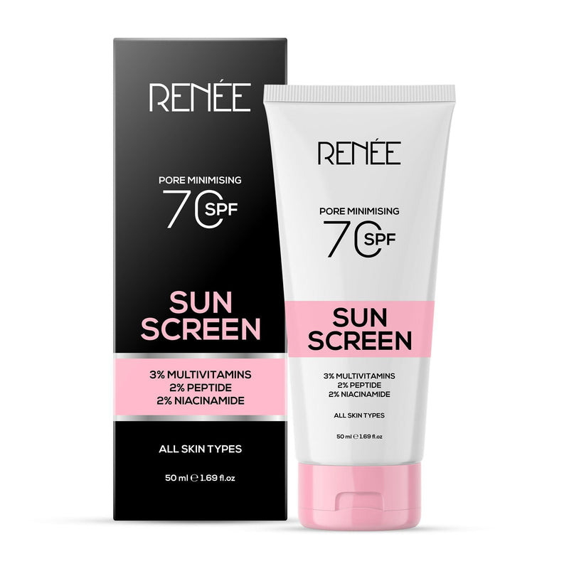 Renee Pore Minimizing Sunscreen SPF 70 With 2% Niacinamide, 2% Peptide & 3% Multivitamins