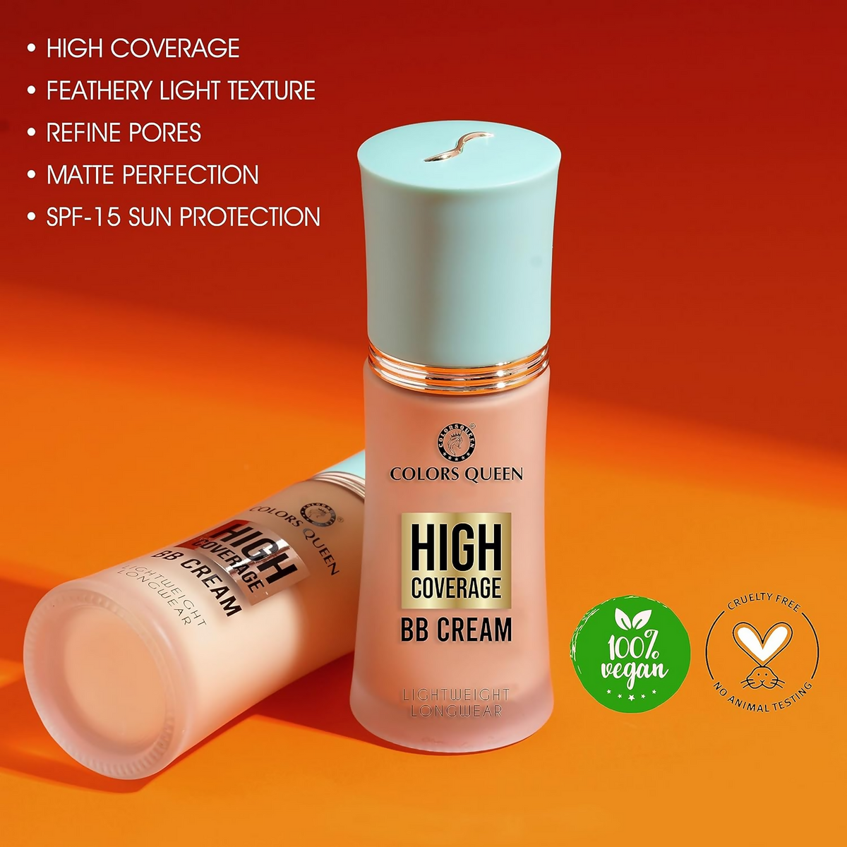 Colors Queen High Coverage BB Cream Foundation - Medium Beige