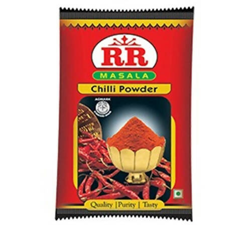 RR Masala Chilli Powder packaging on a white background
