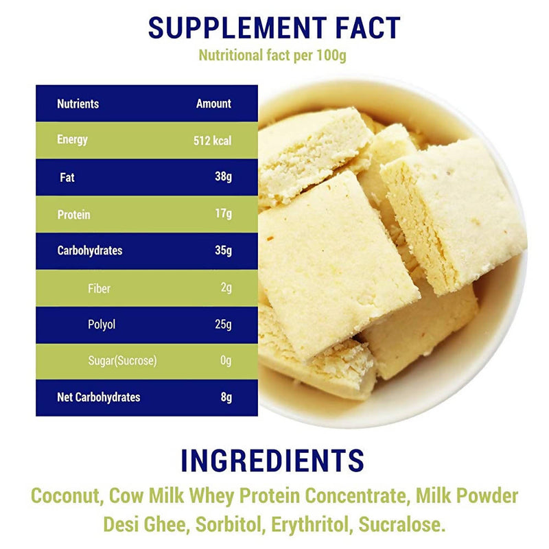 Diabexy Desi Ghee Sugar Free Coconut Barfi for Diabetics