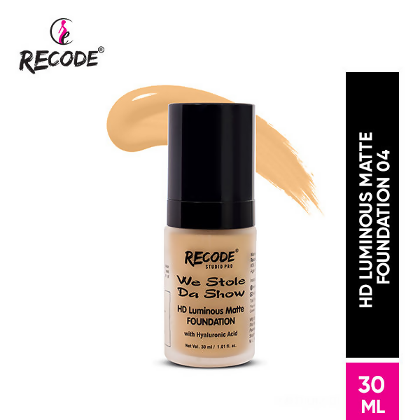 Recode HD Luminous Matte Foundation - 04 Hindustan