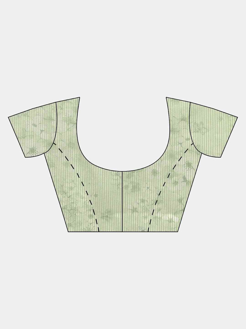 Maheshwari Floral  Printed Silk Saree With Zari