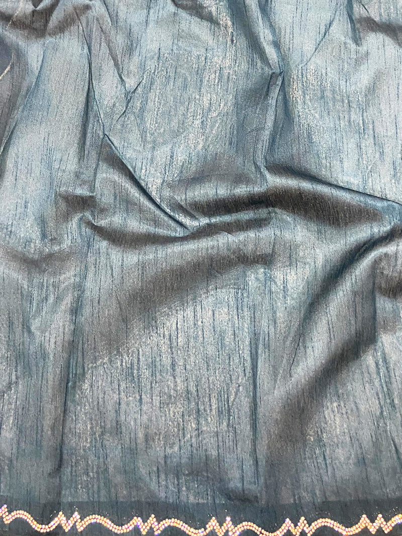 Teal Rangoli Silk Saree