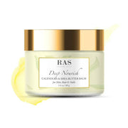 RAS Deep Nourish balm with gold lid on a white background
