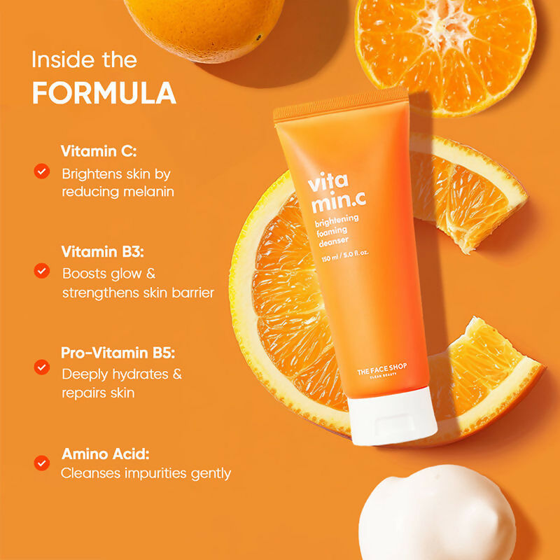 The Face Shop Vitamin C Brightening Korean Face Wash