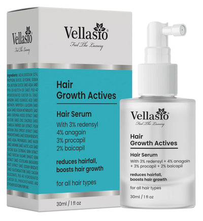 Vellasio Hair Growth Serum Actives - 3% Redensyl, 4% Anagain, 3% Procaoil, 2% Baicapil