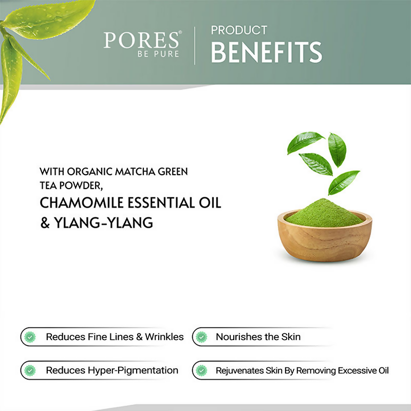 Pores Be Pure Matcha Green Tea Clay Face Mask With Green Tea