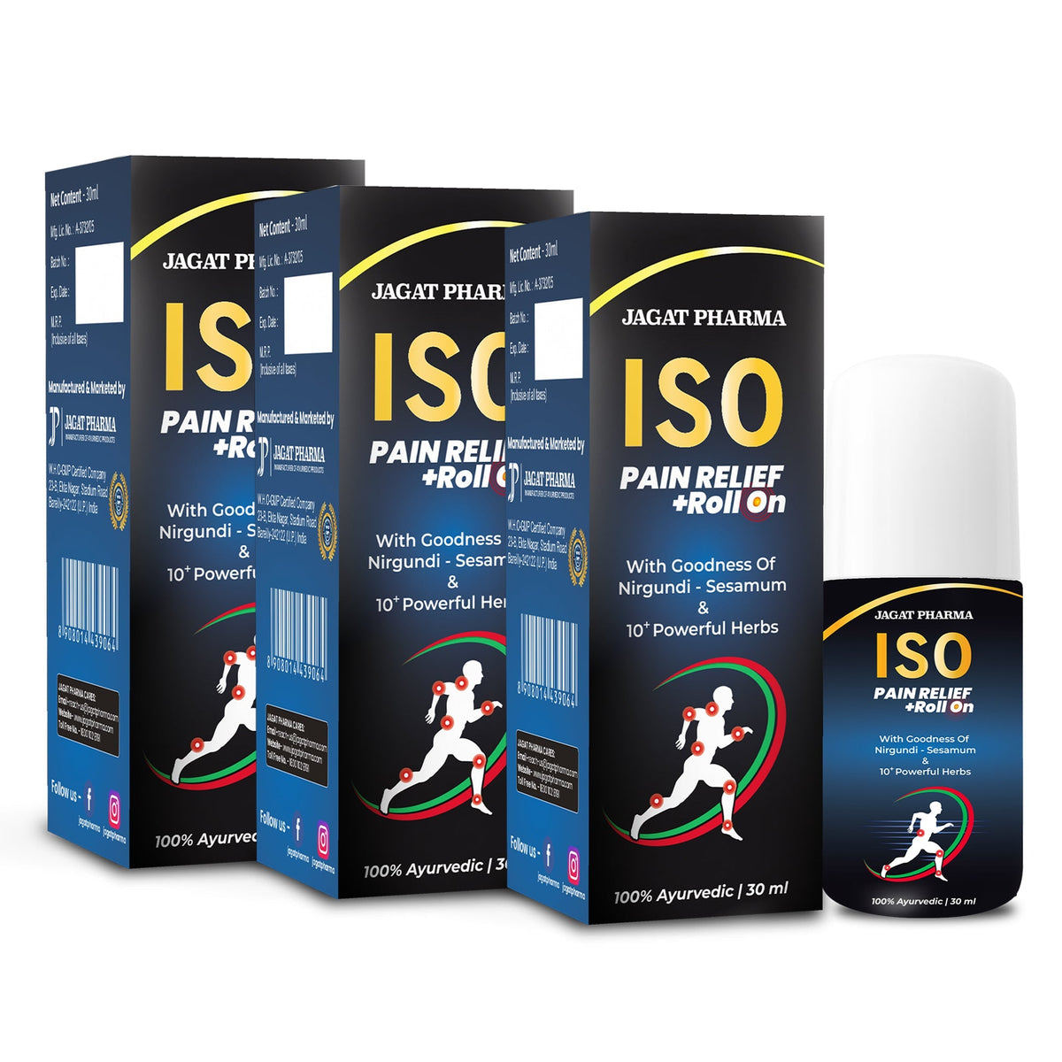 Jagat Pharma ISO Pain Relief Roll On