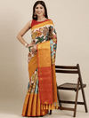 Designer Kalamkari Print Pattu Banarasi Silk Saree