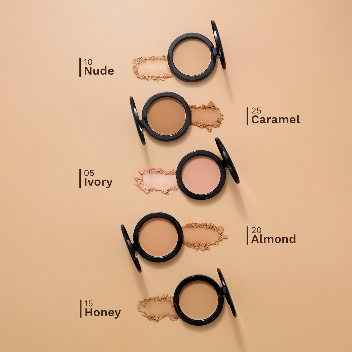 Pilgrim Matte Finish Compact Powder With SPF 25 - Nude-10