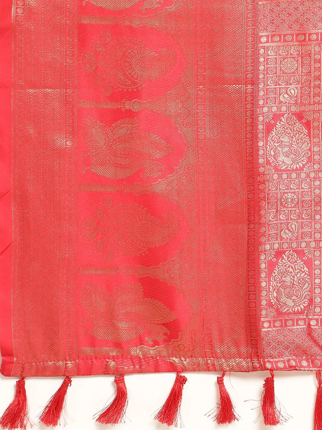Soft Satin Kanchi Border Colour Block Print Party Wear Saree