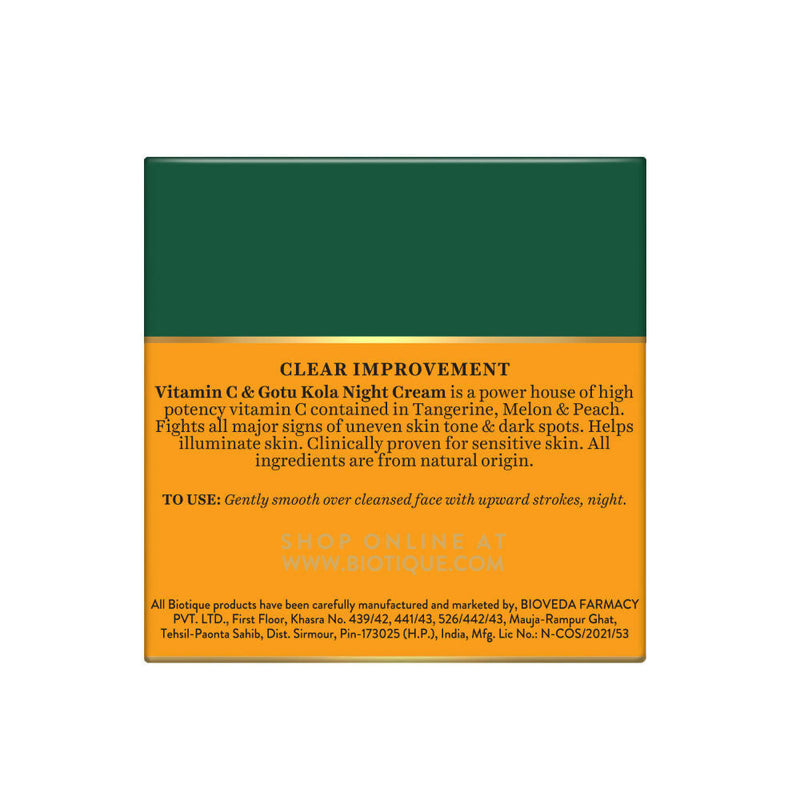 Biotique Advanced Organics Clear Improvement Vitamin C & Gotu Kola Night Cream