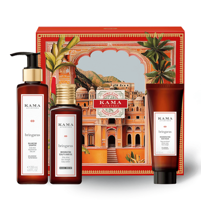 Kama Ayurveda Bringaras Regenerating Hair-Oiling Ritual Kit