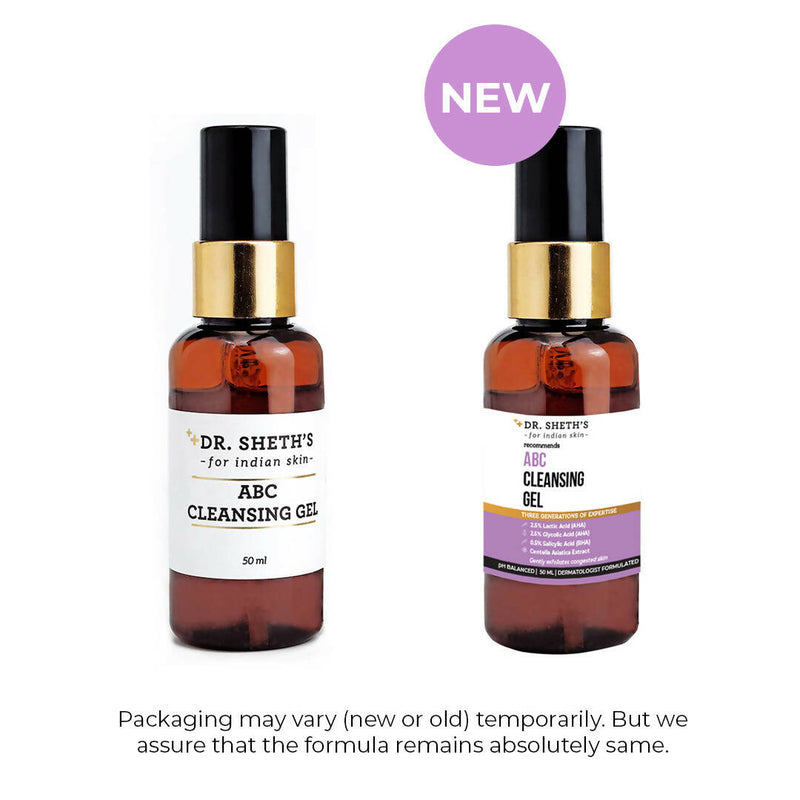 Dr. Sheth's ABC Cleansing Gel With AHA & BHA For Clean Pores & Radiant Skin, For All Skin Types