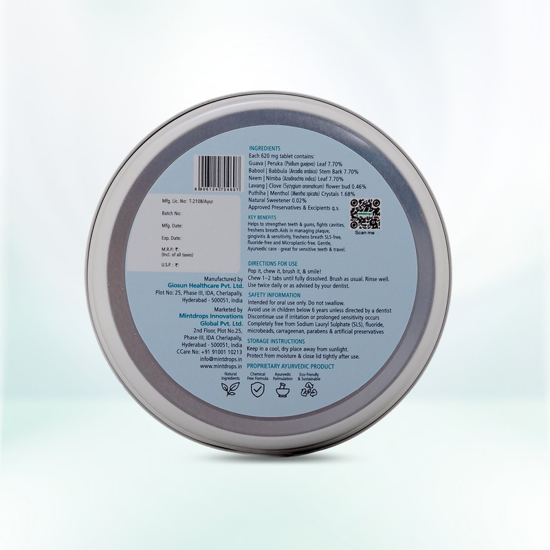 Mintdrops Premium Tooth Tabs - Menthol Fresh Flavour