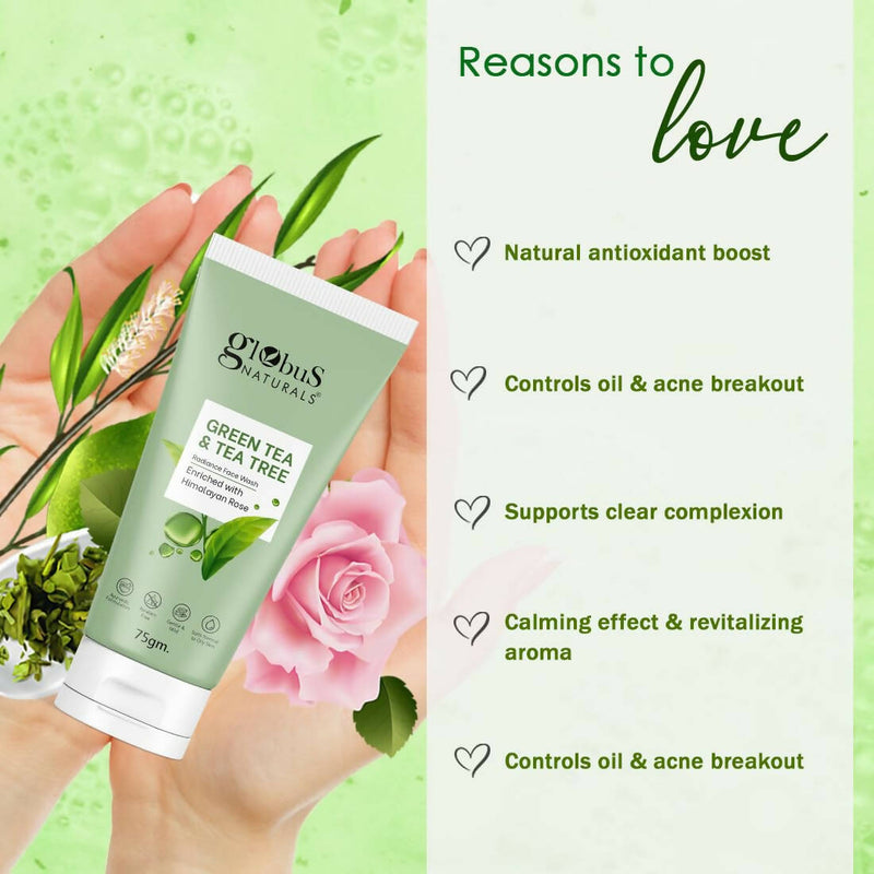 Globus Naturals Green Tea & Tea Tree Radiance Face Wash