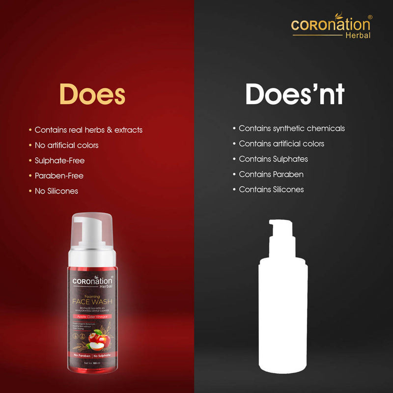 Coronation Herbal Apple Cider Vinegar Foaming Face Wash