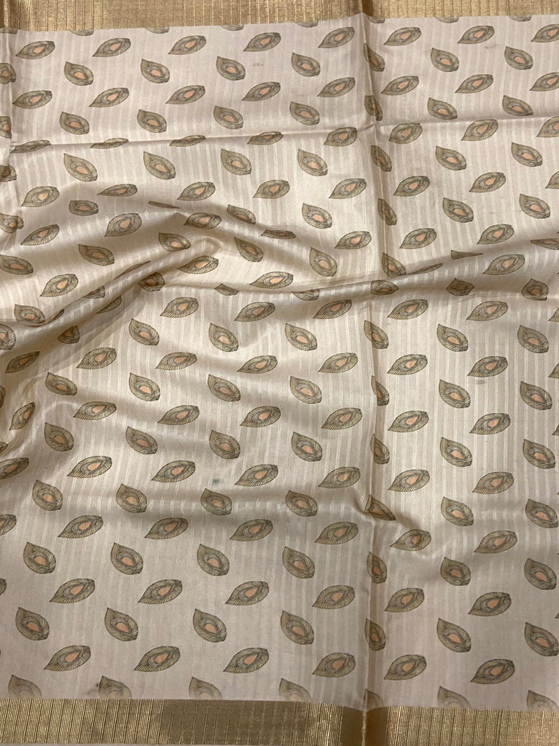 Artistic Pen Kalamkari Soft Tissue Silk Saree