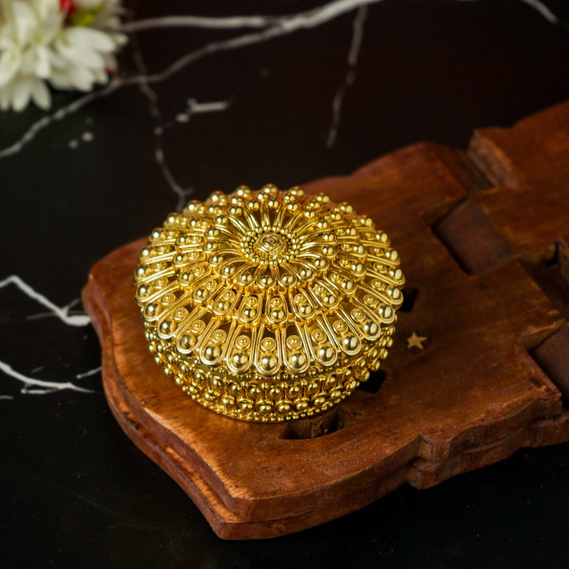 Sri Rudra Gold Fancy Tray Round Bowl (EAN 8906101491865)