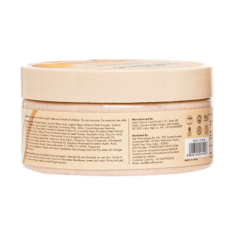 mCaffeine Smoky Pumpkin Spice Body Scrub, Exfoliates, Removes Tan, Sweet & Spicy Aroma