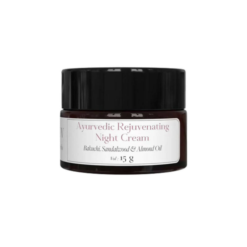 Jar of Ayurvedic Rejuvenating Night Cream on a white background