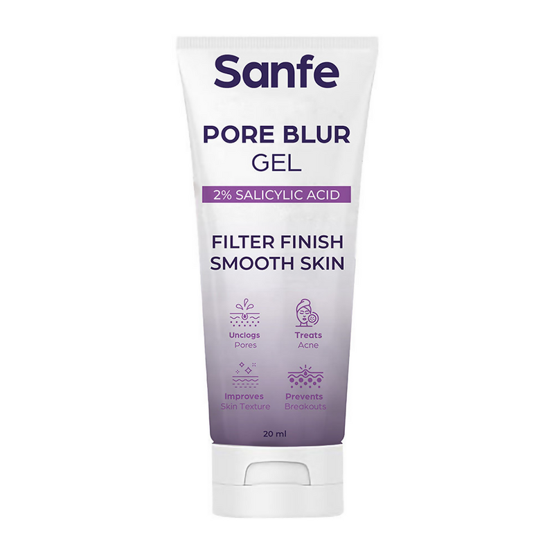 Sanfe Pore Blur Gel tube on a white background