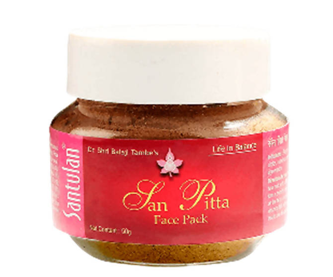 Jar of San Pitta face pack with red label on a white background