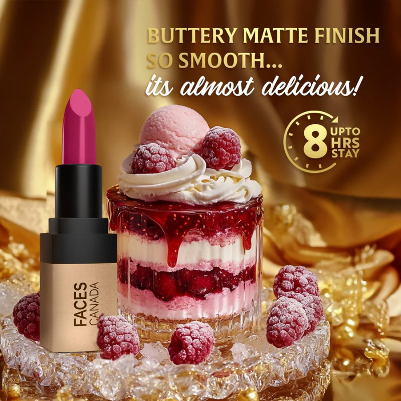 Faces Canada Comfy Matte Velvet Touch Lipstick - Raspberry Sorbet 11